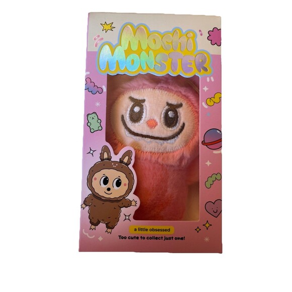 Mochi Monster Mochi Monster Keychains, Set of 3 Plush Collectible Pink/Brown New - Picture 3 of 7